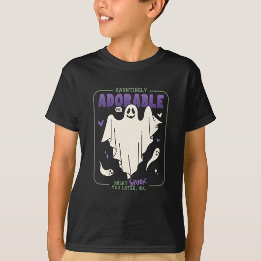 T-shirt Hauntingly adorable Funny Halloween les paroles de (Devant)