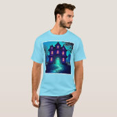 T-shirt Haunween Ghost House Design (Devant entier)