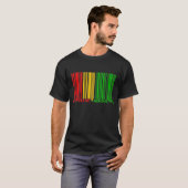 T-shirt Hausse de Rasta au-dessus de code barres ! (Devant entier)
