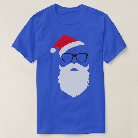 T-shirt Hausse Père Noël Visage avec lunettes de barbe Cas (Design devant)