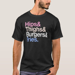 T-shirt Hausses Burgers Et Fries Été Restauration Rapide