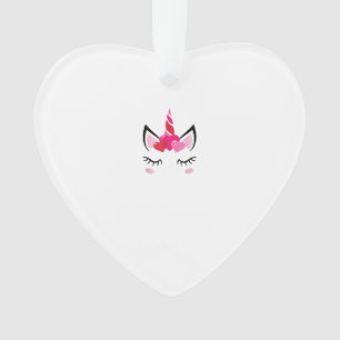 T-shirt haut cœur licorne d'amour mignon jour de l