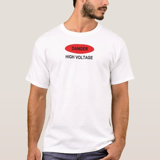 T-shirt Haute tension de danger (Devant)