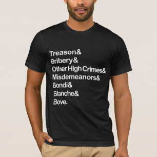 T-shirt Hautes Crimes & Délits - Impeach Bondi Blanche
