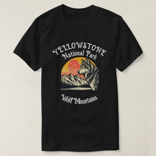 T-shirt Hauts-Terres majestueux du Wolf Roaming (Design devant)