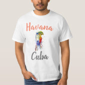 T-shirt havana cuba, perroquet (Devant)