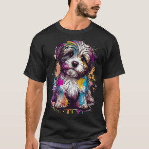 T-shirt Havanais Bolonka Zwetna Shih Tzu Lhasa Apso Splash