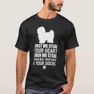 T-shirt Havanais chien voler votre coeur voler votre canap