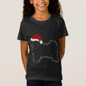 T-Shirt Havanais Dog Xmas Éclairage Santa Hat Havanais Chr (Devant)