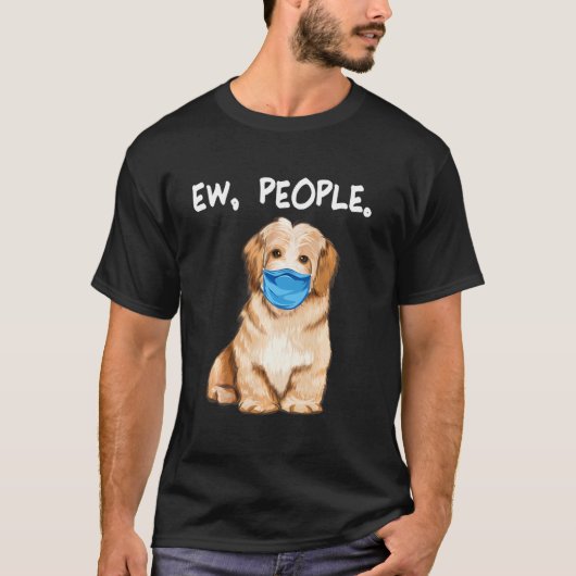 T-shirt Havanais Ew Personnes Chien Portant Un Masque Visa (Devant)