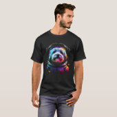 T-shirt Havanese Astronaut Dog in Outer Space  Cosmic Grap (Devant entier)