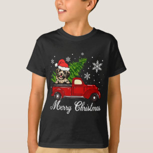 T-shirt Havanese Dog Riding Red Truck Decoration de Christ