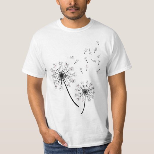 T-shirt Havanese Flower Fly Dandelion Funny Dog Lover  (Devant)