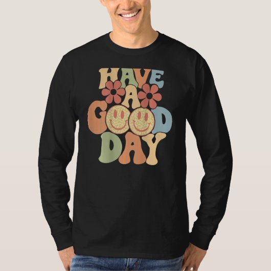 T-shirt Have A Good Day Happy Face Aesthetic Trend (Devant)