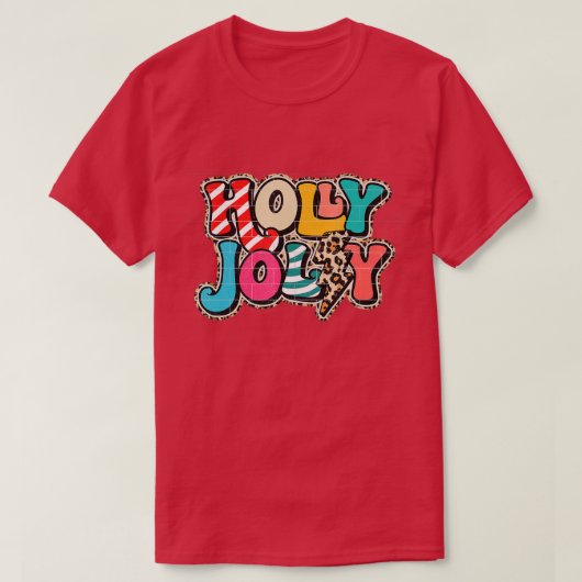 T-shirt Have A HollyJolly Colorful Mistletoe Xma (Design devant)