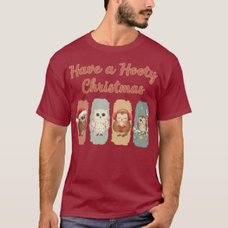 T-shirt Have a Hooty Christmas Owls