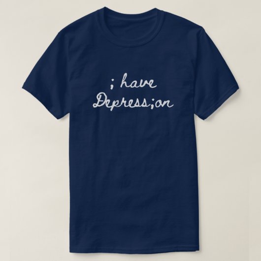 T-shirt ; have Depression_QRcode (Design devant)
