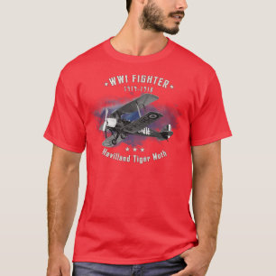 T-shirt Havilland Tiger Moth WWI Avion de chasse