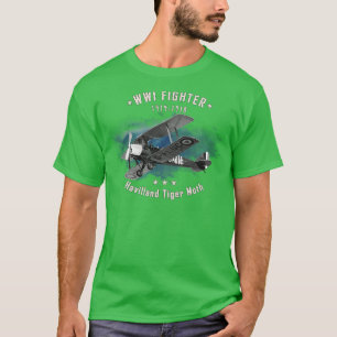 T-shirt Havilland Tiger Moth WWI Avion de chasse