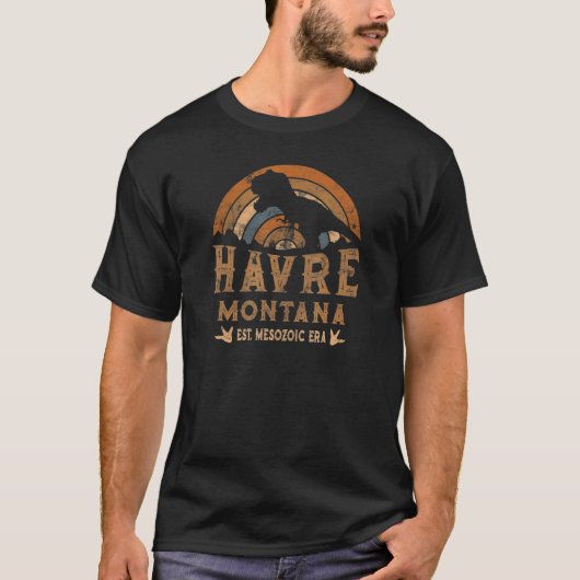T-shirt Havre Montana MT Dino Dinosaur Paleontology Rex (Devant)