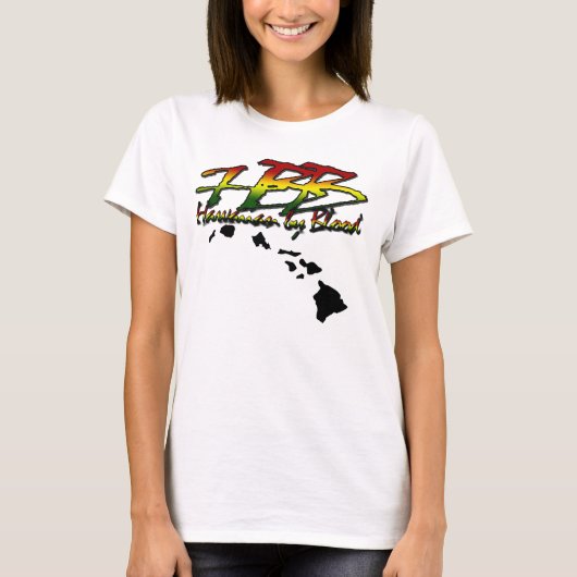 T-shirt Hawaïen de Rasta par sang (Devant)