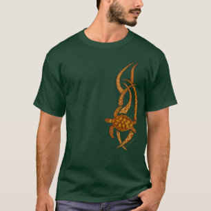 T-shirt hawaïen de tribal de tortue de mer de Hon