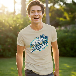 T-Shirt Hawaïen Rétro "Jésus Vous Aime"