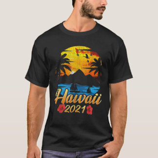 T-shirt Hawaii 2021 Hawaiian Chemise famille vacances Matc