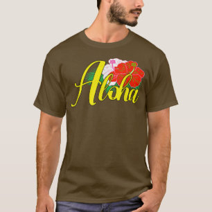 T-shirt Hawaii Aloha Hibiscus Fleurs Hawaii style rétro
