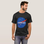 T-shirt Hawaii Astronaute Surdimensionné (Devant entier)