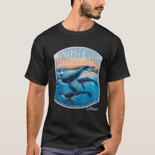T-shirt Hawaii Baleines à bosse marine nationale Sa