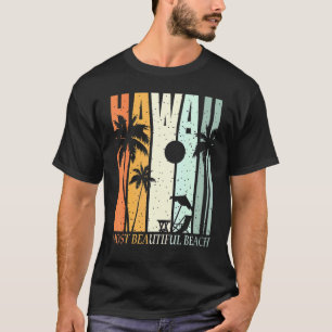 T-shirt Hawaii Beach Aloha Tropical Paradise Palm Tree Sum