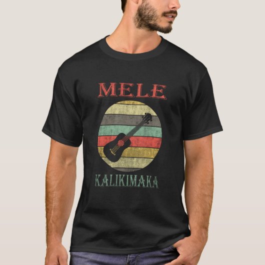 T-shirt Hawaii Christmas Mele Kalikimaka, ukulele (Devant)