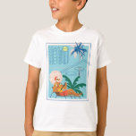 T-shirt Hawaii Christmas Père Noël Travel Tropical Beach<br><div class="desc">Père Noël se met dans l'esprit des vacances avec l'air frais côtier,  plage tropicale immaculée et palmiers. Joyeux Noël en hawaïen.</div>