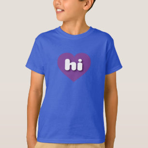 T-shirt Hawaii coeur pourpre - Je l'aime
