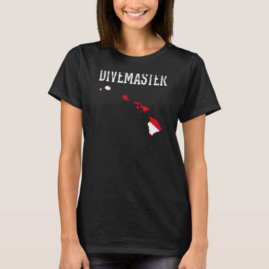 T-shirt Hawaii Divemaster Plongée instructeur Plongée Plon (Devant)