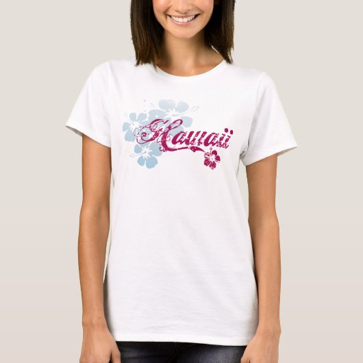 T-shirt Hawaii | Fleurs hawaïennes colorées (Devant)