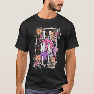 T-shirt Hawaii Fleurs Vintages Surf Floral Surfer Hawaiian