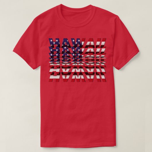 T-shirt Hawaii Flip Text, effet (Design devant)