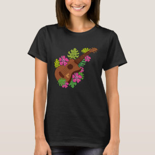 T-shirt Hawaii Floral Ukulele Player