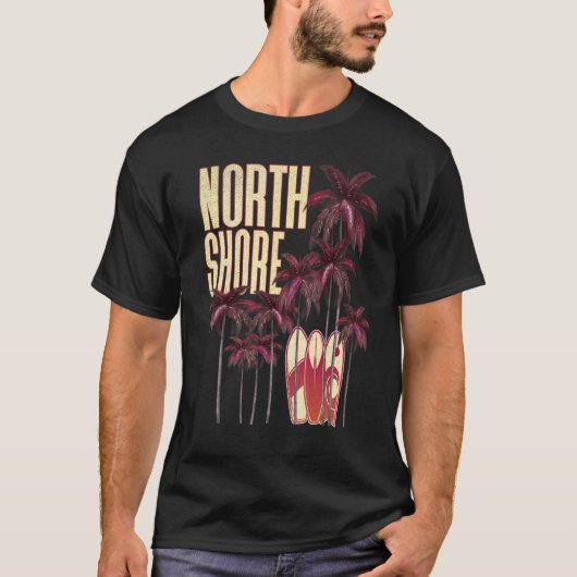 T-shirt Hawaii Hawaii Island North Shore Surfboard Vinta (Devant)