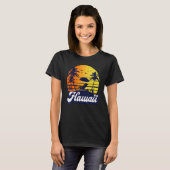 T-shirt Hawaii Hawaii Sunset Beach Retro (Devant entier)