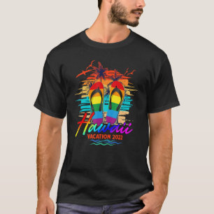T-shirt Hawaii Hawaiian Vacation 2022 Flip Flop Lgbt Summe