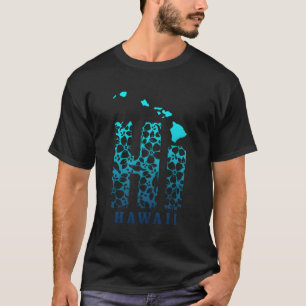T-shirt Hawaii Hi Hawaiian Islands Carte Surf Surfer Hilo
