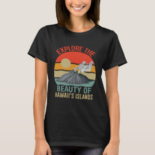 T-shirt Hawaii île de soleil vagues et palmiers 5
