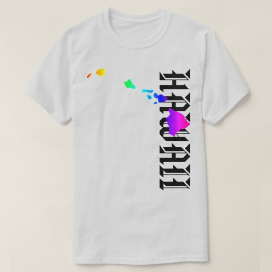 T-SHIRT HAWAII ÎLES NEON RAINBOW (Design devant)
