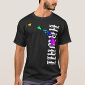 T-SHIRT HAWAII ÎLES NEON RAINBOW (Devant)