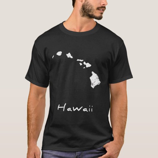 T-shirt Hawaii Island Chain Hawaii Hawaii Hawaii Carte Haw (Devant)