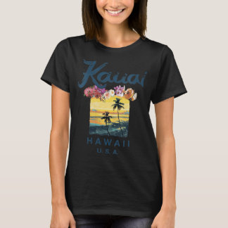 T-shirt Hawaii Kauai Vintage Hawaiian Surfing Retro