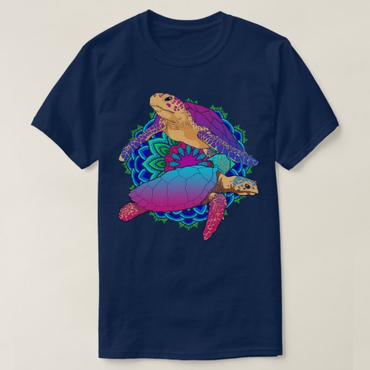 T-shirt Hawaii Mandala Turtle Polynésien Tattoo Hawaii T (Design devant)